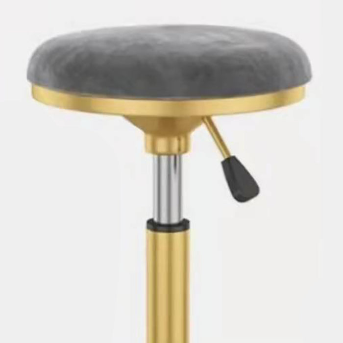 Nordic Glam Liftable Bar Stool Round Counter Bar Stool with Metal Legs