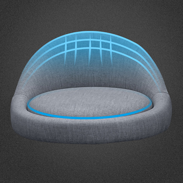 Scandinavian Upholstered Footrest Barstool Matte Finish Wood Bristol Stool