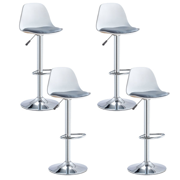 Contemporary Liftable Bar Stool Bucket Counter Bar Stool with Metal Legs