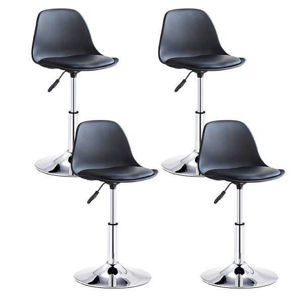 Contemporary Liftable Bar Stool Bucket Counter Bar Stool with Metal Legs