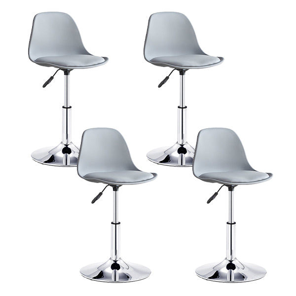 Contemporary Liftable Bar Stool Bucket Counter Bar Stool with Metal Legs