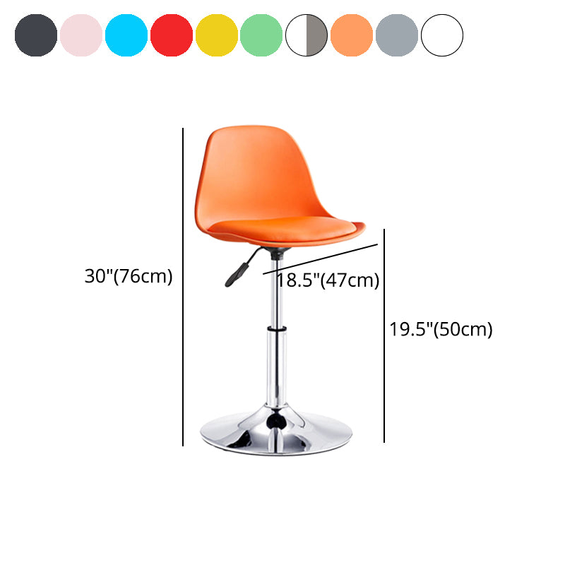 Contemporary Liftable Bar Stool Bucket Counter Bar Stool with Metal Legs