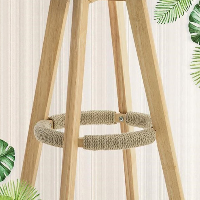 Contemporary Style Low Back Bar-stool Wooden Bar Stool for Restaurant