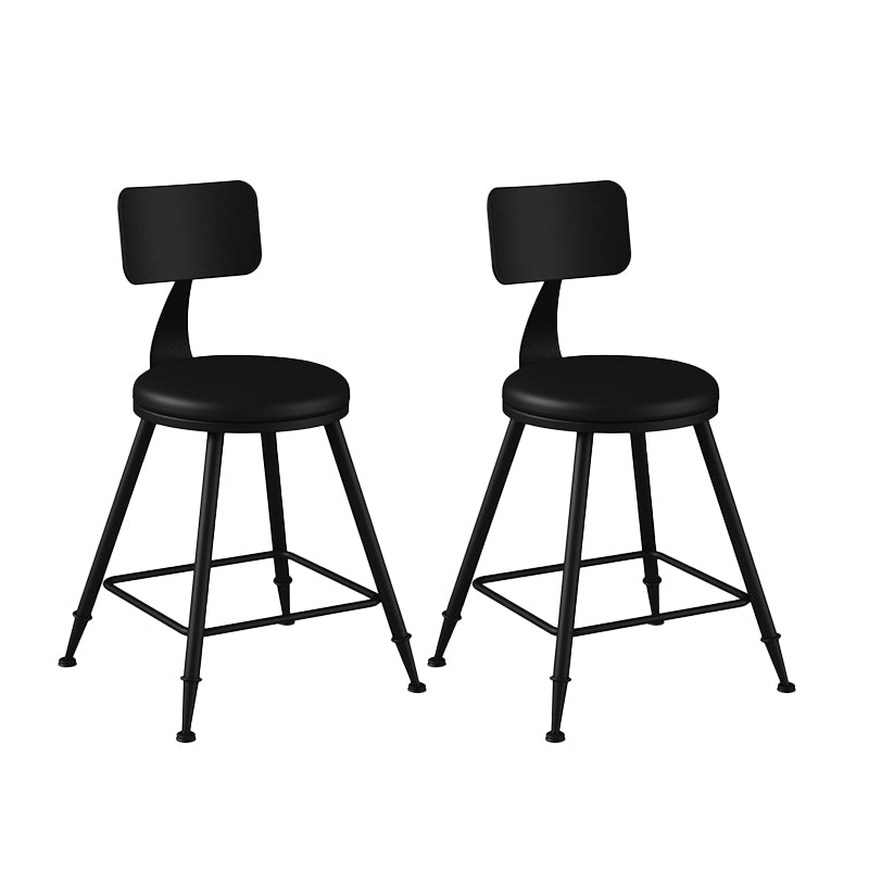 Industrial Matte Finish Coffee Shop Stool Footrest Low Back Stool