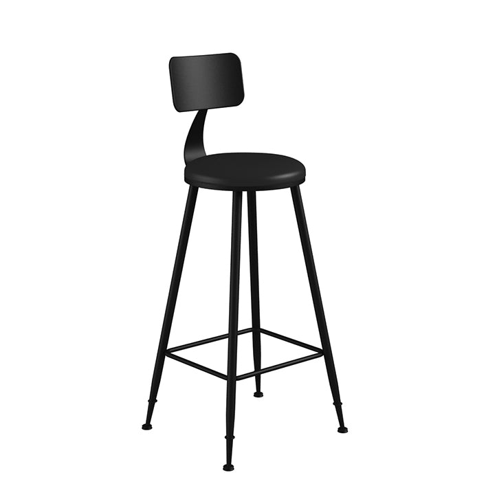 Industrial Matte Finish Coffee Shop Stool Footrest Low Back Stool