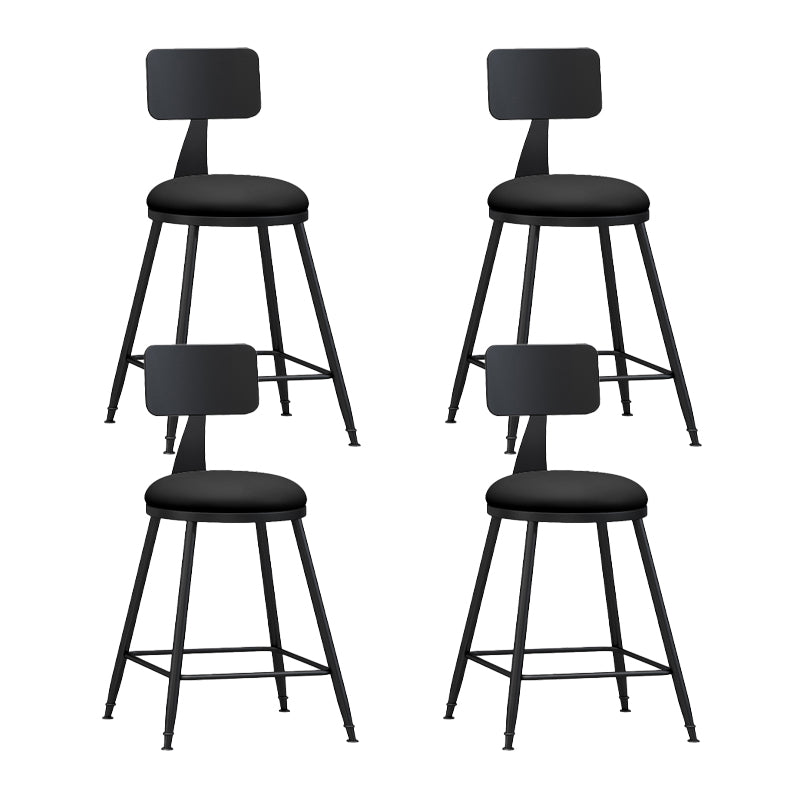 Industrial Matte Finish Coffee Shop Stool Footrest Low Back Stool