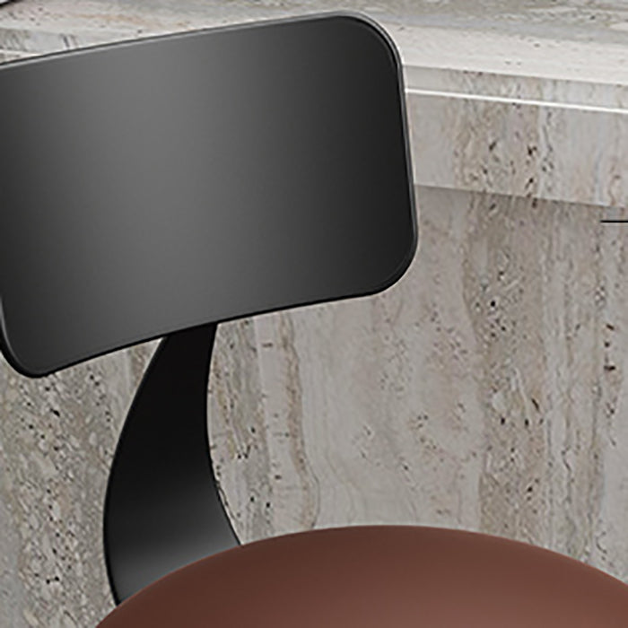 Industrial Matte Finish Coffee Shop Stool Footrest Low Back Stool