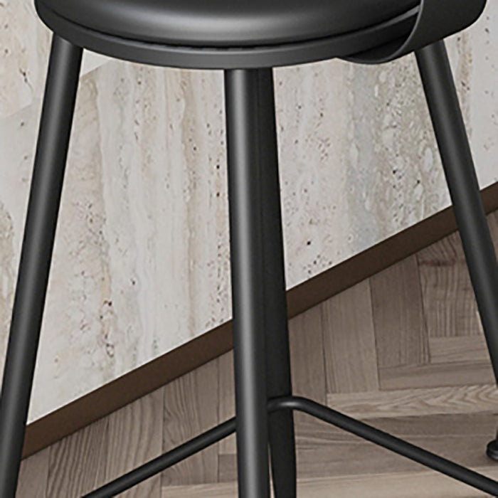 Industrial Matte Finish Coffee Shop Stool Footrest Low Back Stool