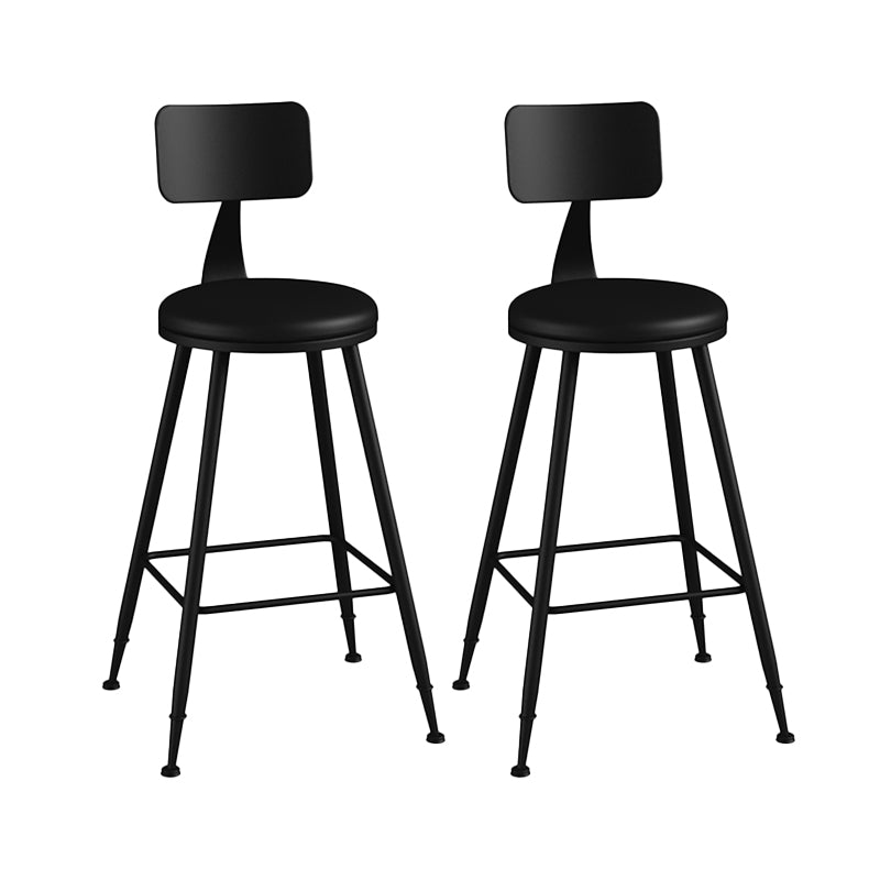 Industrial Matte Finish Coffee Shop Stool Footrest Low Back Stool