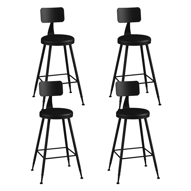 Industrial Matte Finish Coffee Shop Stool Footrest Low Back Stool