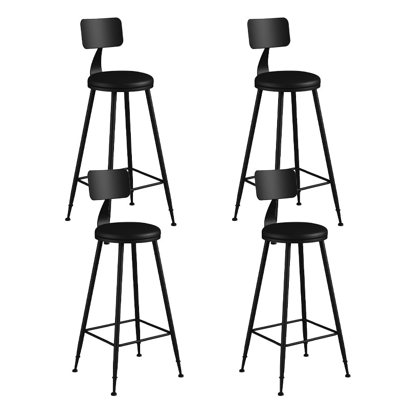 Industrial Matte Finish Coffee Shop Stool Footrest Low Back Stool