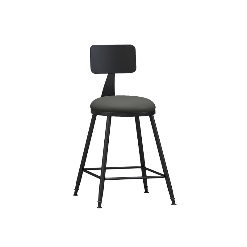 Industrial Matte Finish Coffee Shop Stool Footrest Low Back Stool