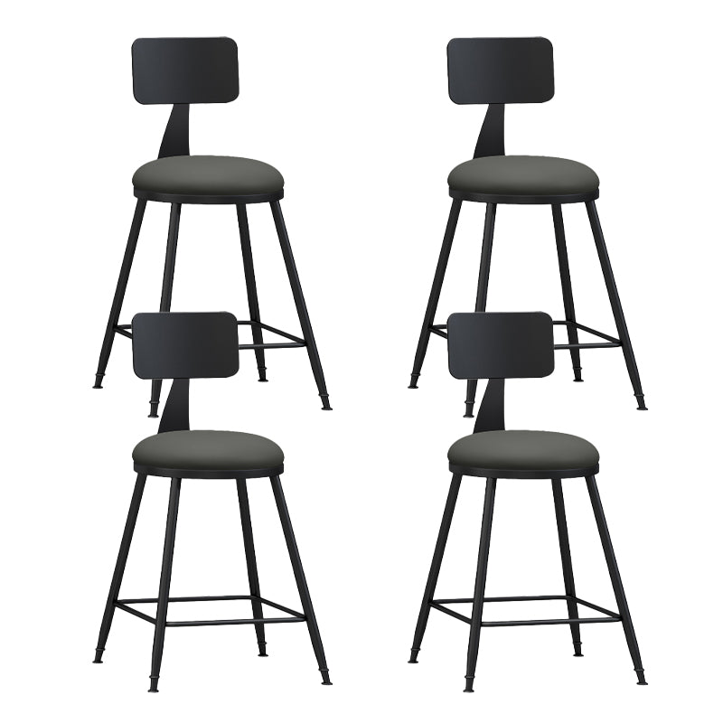 Industrial Matte Finish Coffee Shop Stool Footrest Low Back Stool
