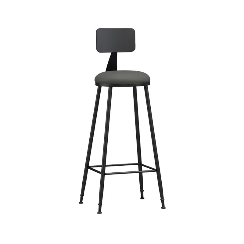Industrial Matte Finish Coffee Shop Stool Footrest Low Back Stool