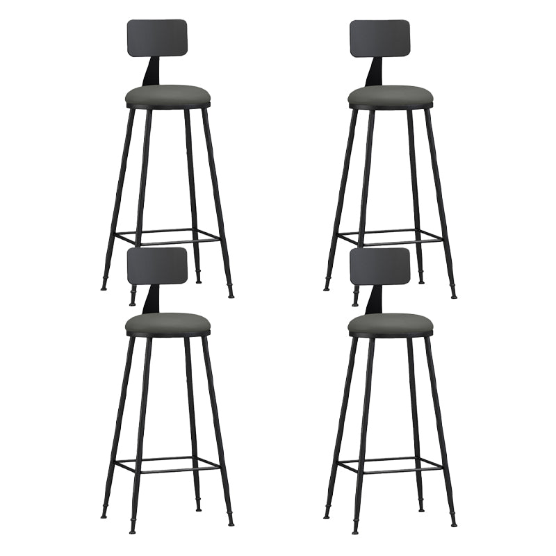 Industrial Matte Finish Coffee Shop Stool Footrest Low Back Stool