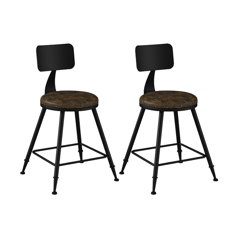 Industrial Matte Finish Coffee Shop Stool Footrest Low Back Stool