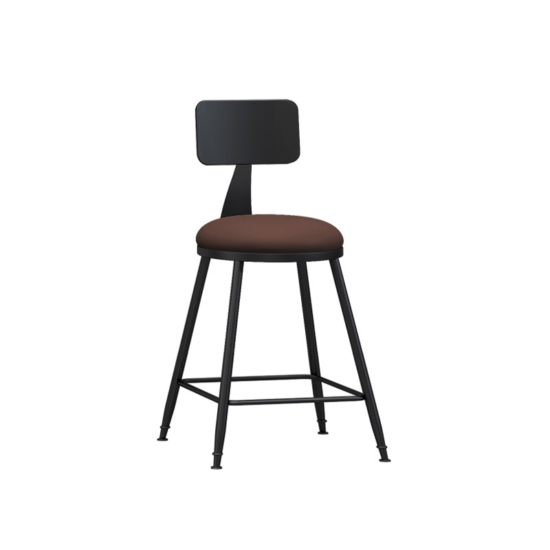 Industrial Matte Finish Coffee Shop Stool Footrest Low Back Stool
