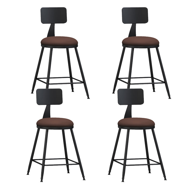 Industrial Matte Finish Coffee Shop Stool Footrest Low Back Stool
