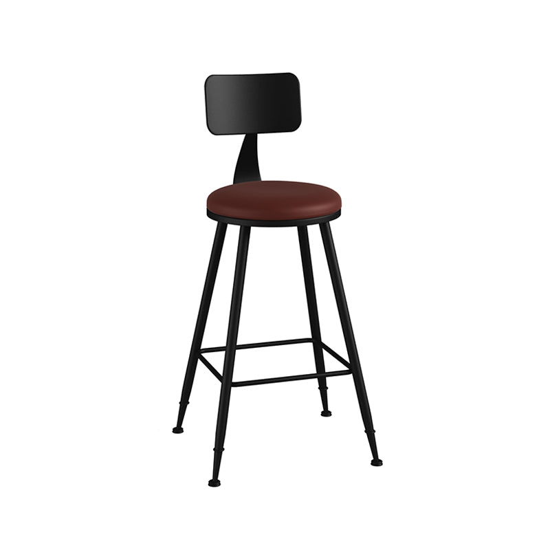 Industrial Matte Finish Coffee Shop Stool Footrest Low Back Stool