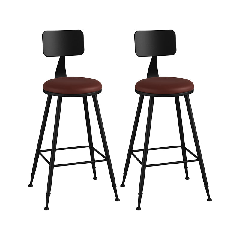 Industrial Matte Finish Coffee Shop Stool Footrest Low Back Stool