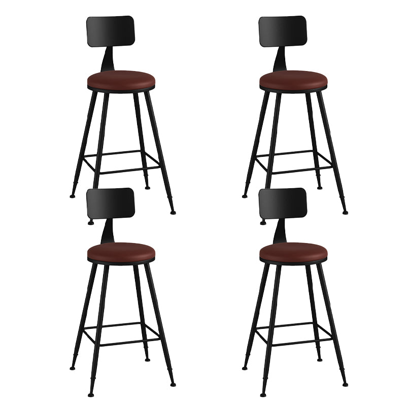 Industrial Matte Finish Coffee Shop Stool Footrest Low Back Stool