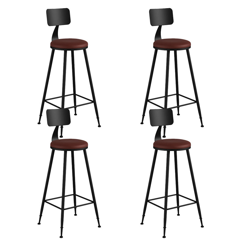 Industrial Matte Finish Coffee Shop Stool Footrest Low Back Stool