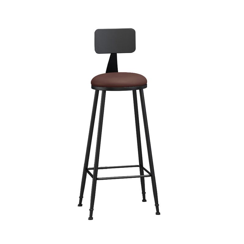 Industrial Matte Finish Coffee Shop Stool Footrest Low Back Stool