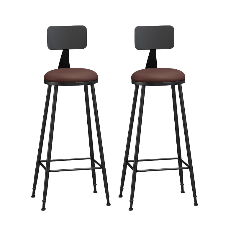 Industrial Matte Finish Coffee Shop Stool Footrest Low Back Stool