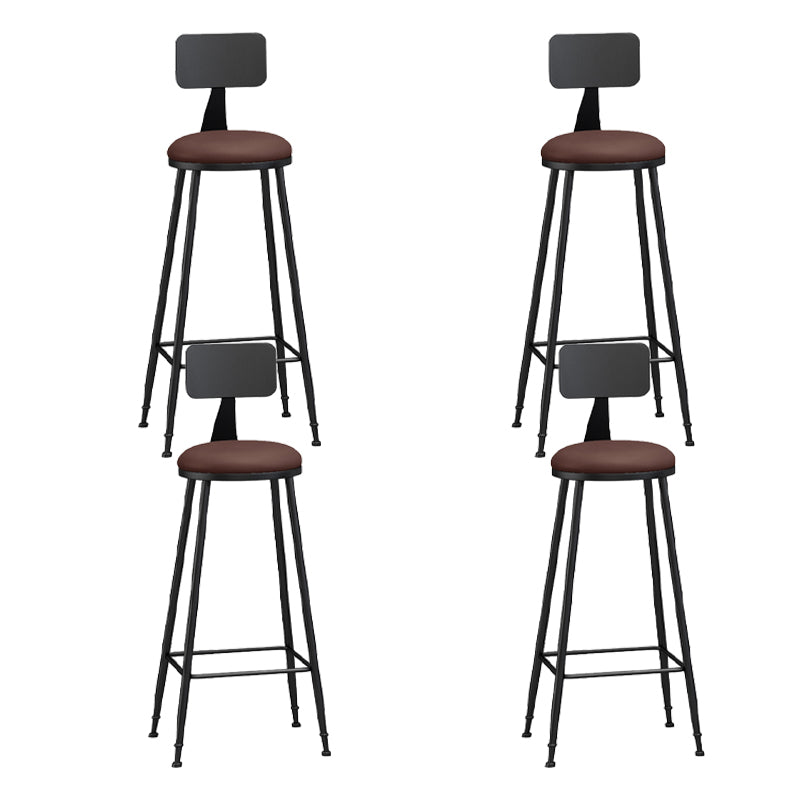 Industrial Matte Finish Coffee Shop Stool Footrest Low Back Stool
