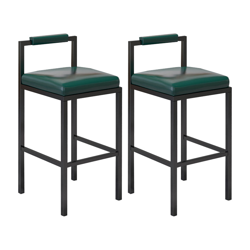 Contemporary Footrest Upholstered Home Stool Matte Finish Low Back Barstool