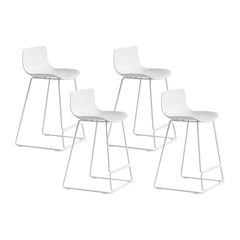 Modern Style Bar-stool Plastic Counter Bar Stool with Metal Legs for Kitchen