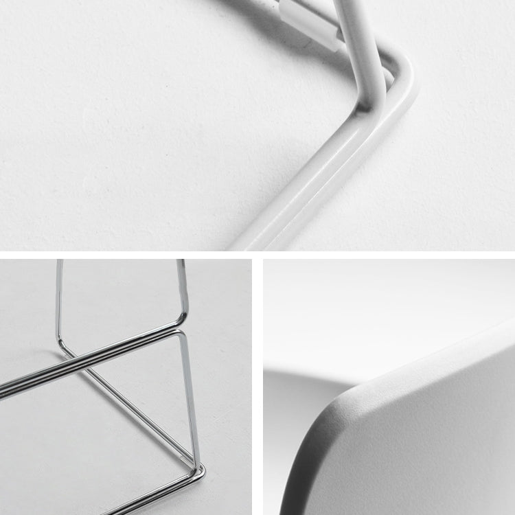 Modern Style Bar-stool Plastic Counter Bar Stool with Metal Legs for Kitchen