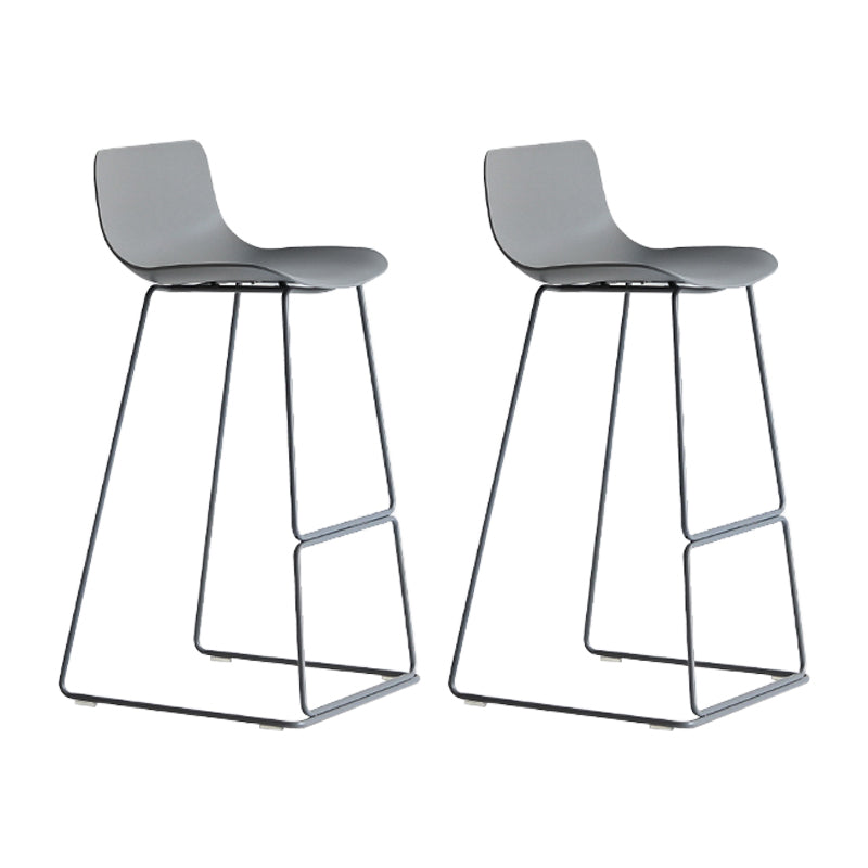 Modern Style Bar-stool Plastic Counter Bar Stool with Metal Legs for Kitchen
