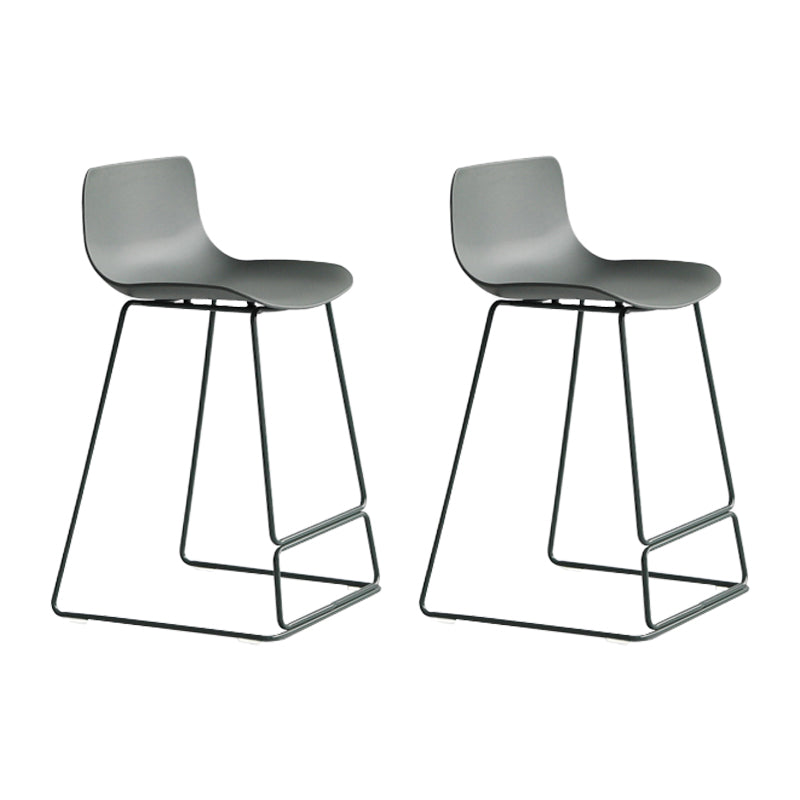 Modern Style Bar-stool Plastic Counter Bar Stool with Metal Legs for Kitchen