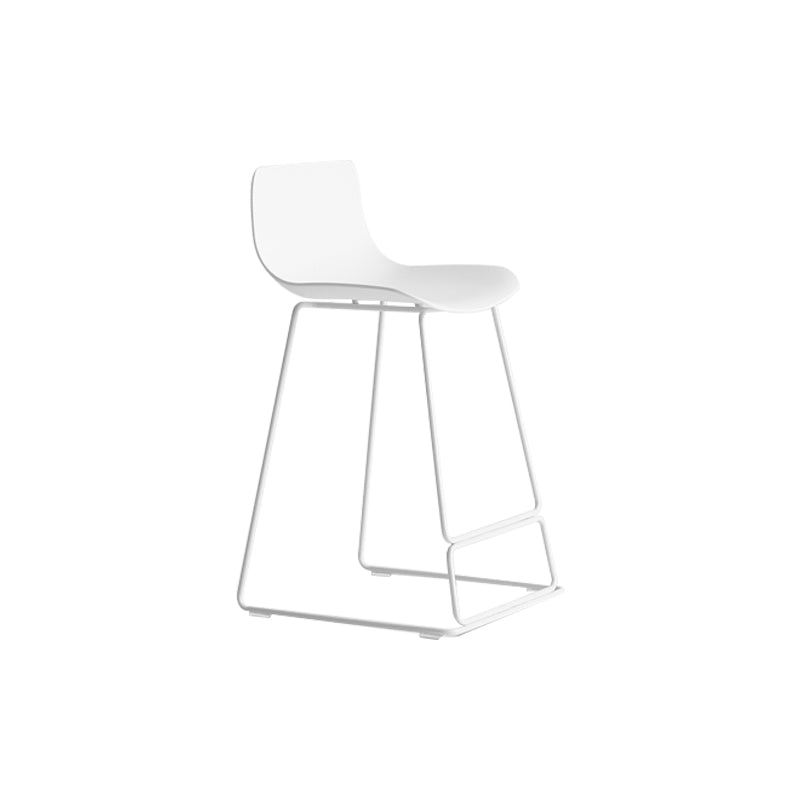 Modern Style Bar-stool Plastic Counter Bar Stool with Metal Legs for Kitchen