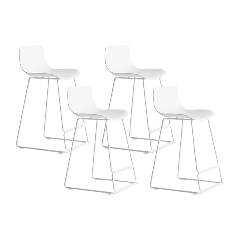 Modern Style Bar-stool Plastic Counter Bar Stool with Metal Legs for Kitchen