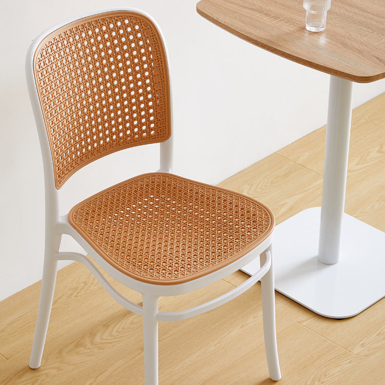 Contemporary Square Bar and Counter Stool Rattan Stool with 4 Legs
