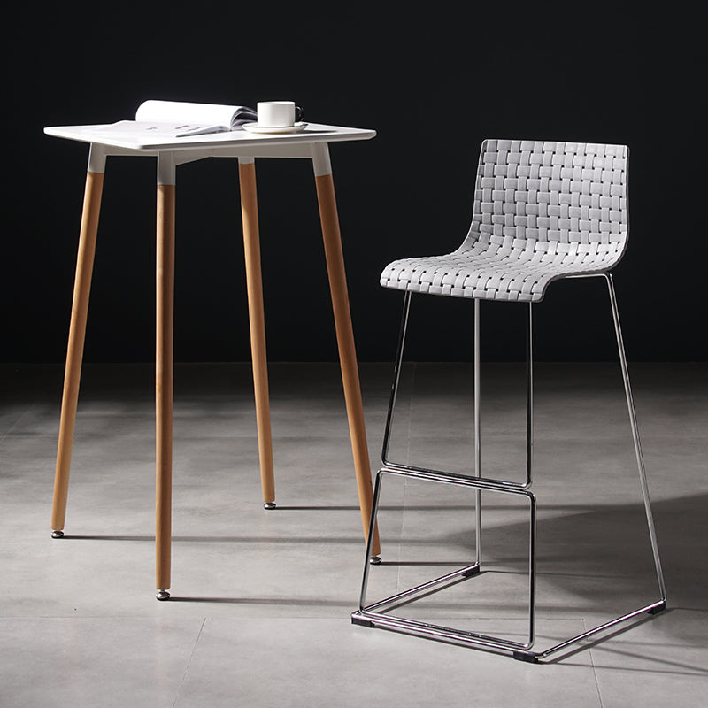 Industrial Bar-stool Plastic Counter Bar Stool for Kitchen Bar with Metal Legs