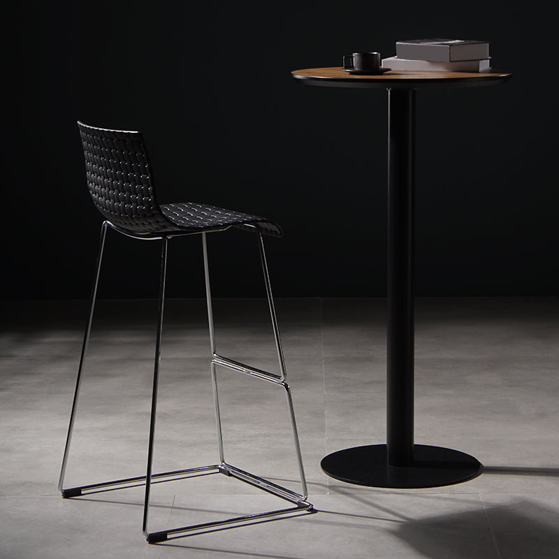 Industrial Bar-stool Plastic Counter Bar Stool for Kitchen Bar with Metal Legs