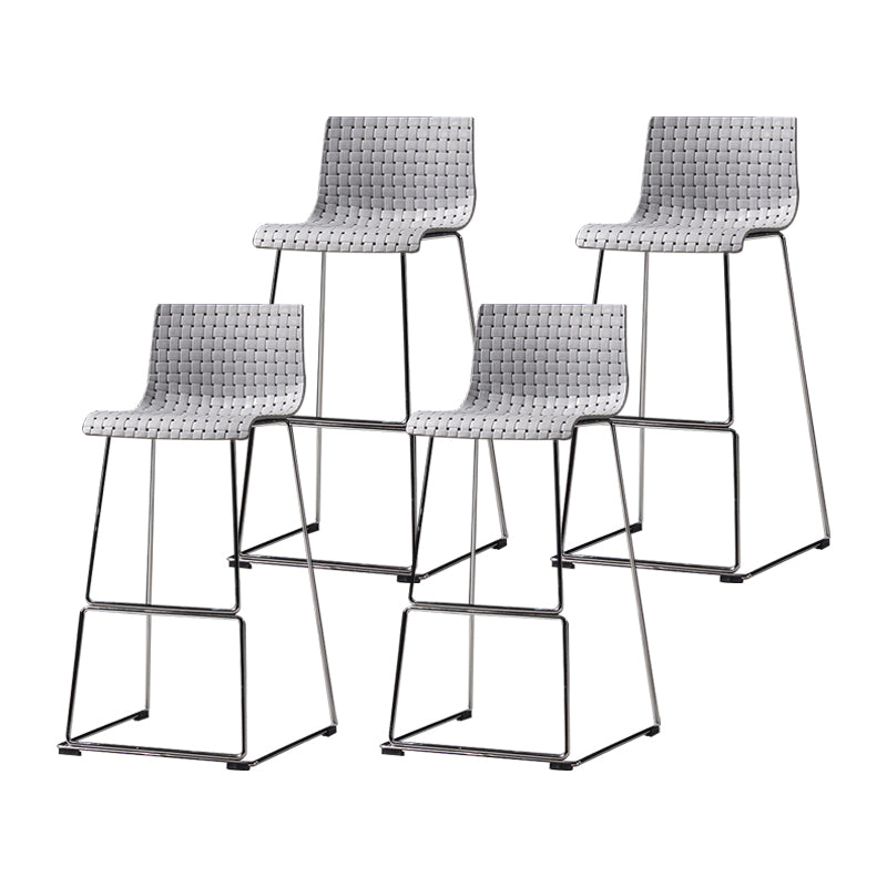 Industrial Bar-stool Plastic Counter Bar Stool for Kitchen Bar with Metal Legs