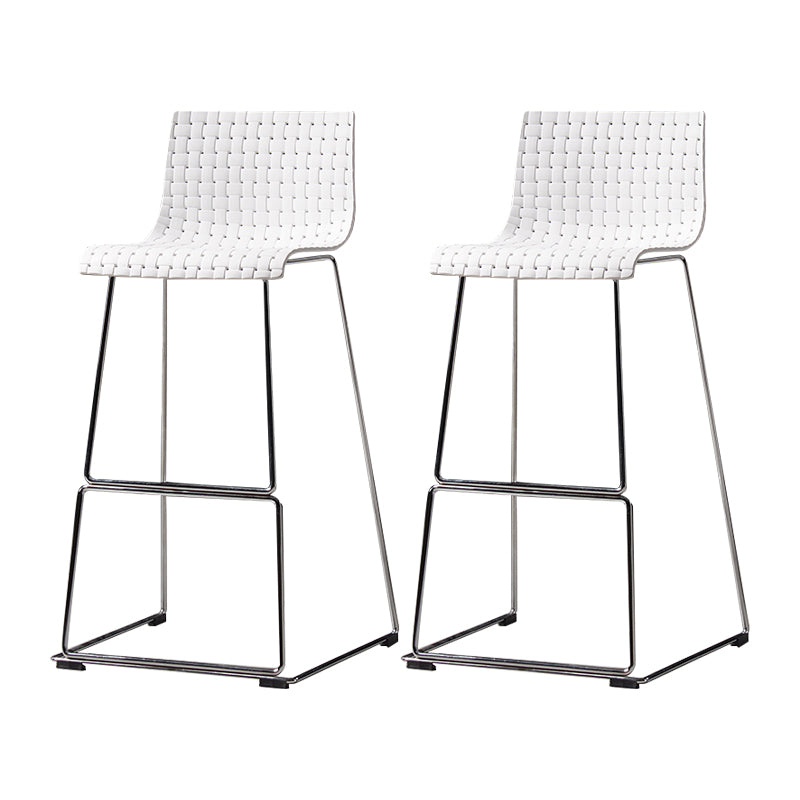 Industrial Bar-stool Plastic Counter Bar Stool for Kitchen Bar with Metal Legs