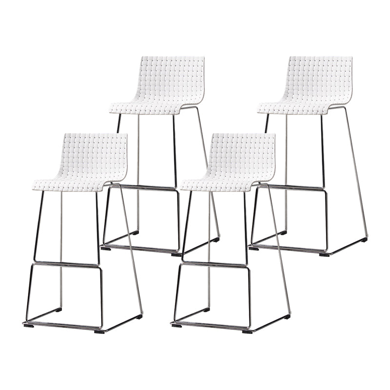 Industrial Bar-stool Plastic Counter Bar Stool for Kitchen Bar with Metal Legs