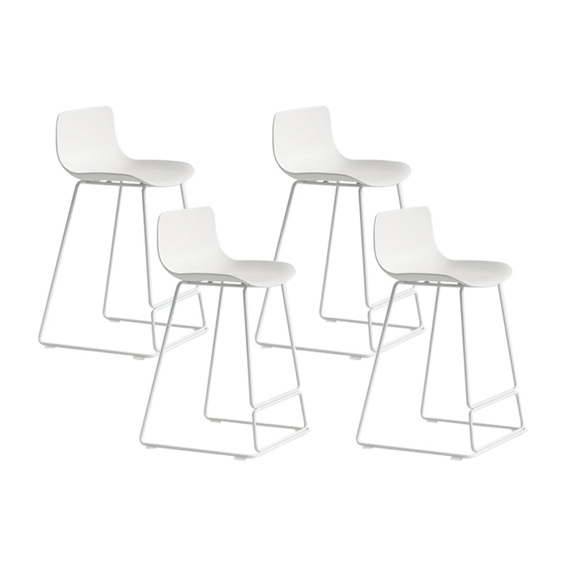 Nordic Bar-stool Plastic Counter Bar Stool for Kitchen Bar with Metal Legs