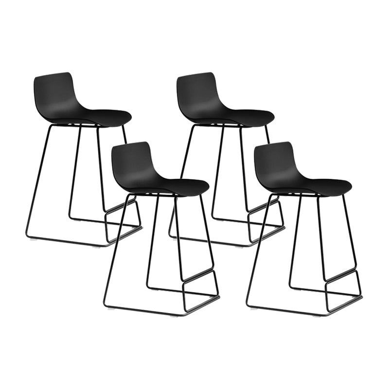 Nordic Bar-stool Plastic Counter Bar Stool for Kitchen Bar with Metal Legs
