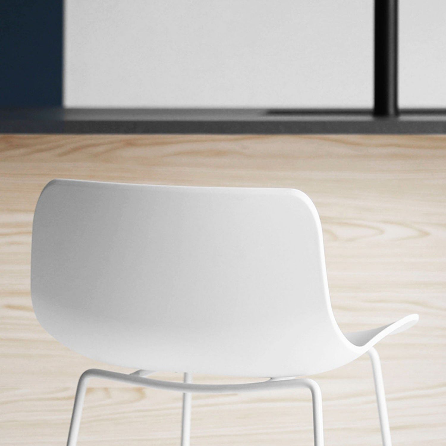 Nordic Bar-stool Plastic Counter Bar Stool for Kitchen Bar with Metal Legs