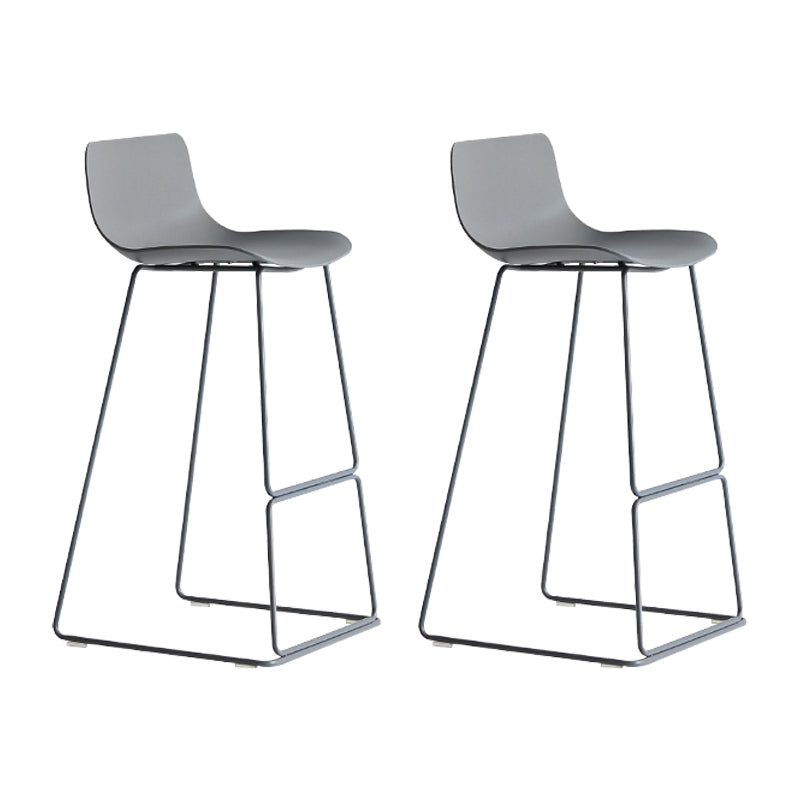 Nordic Bar-stool Plastic Counter Bar Stool for Kitchen Bar with Metal Legs