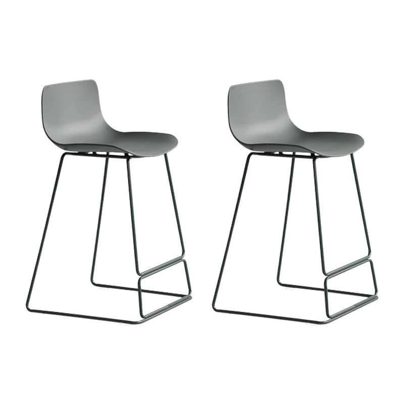 Nordic Bar-stool Plastic Counter Bar Stool for Kitchen Bar with Metal Legs