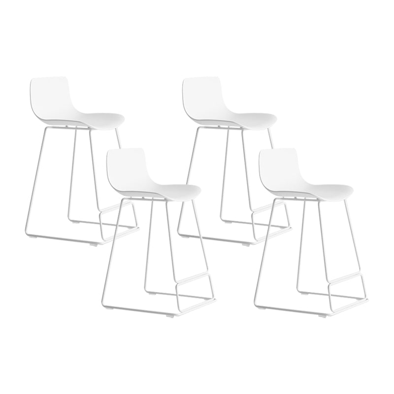 Nordic Bar-stool Plastic Counter Bar Stool for Kitchen Bar with Metal Legs