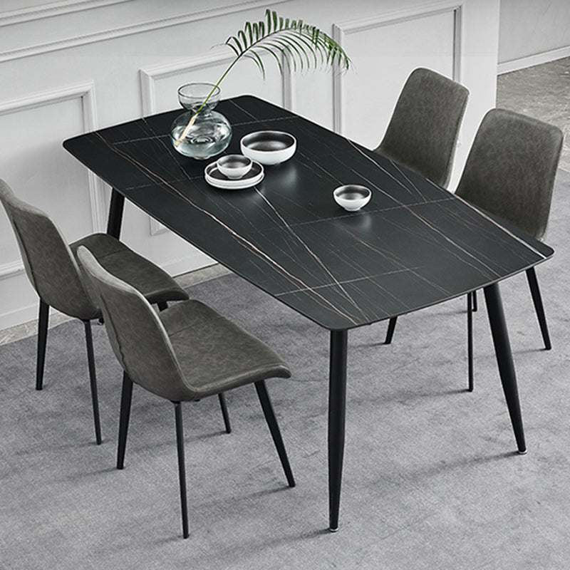 Modern Metal Dining Set 1/4/5 Pieces Rectangle Dining Table Set