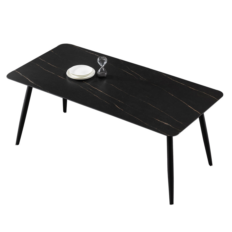 Modern Metal Dining Set 1/4/5 Pieces Rectangle Dining Table Set